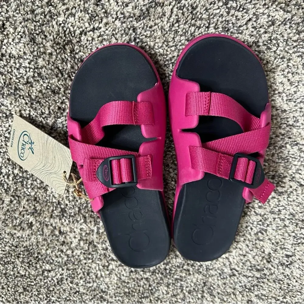 NWT CHACO Kids' Chillos Slide Sandal Pink Magenta 4